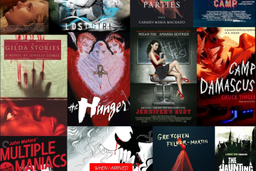 Collage of the covers of some of the books and films listed in the article