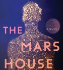 The Mars House Cover; A person's silhouette formed of gold flecks, on top of a galaxy-themed backdrop.